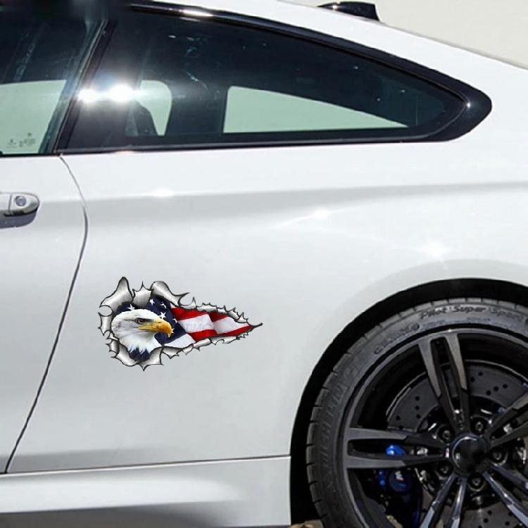 American Bald Eagle Flag Decal Reflective Sticker Waterproof Car Accessories