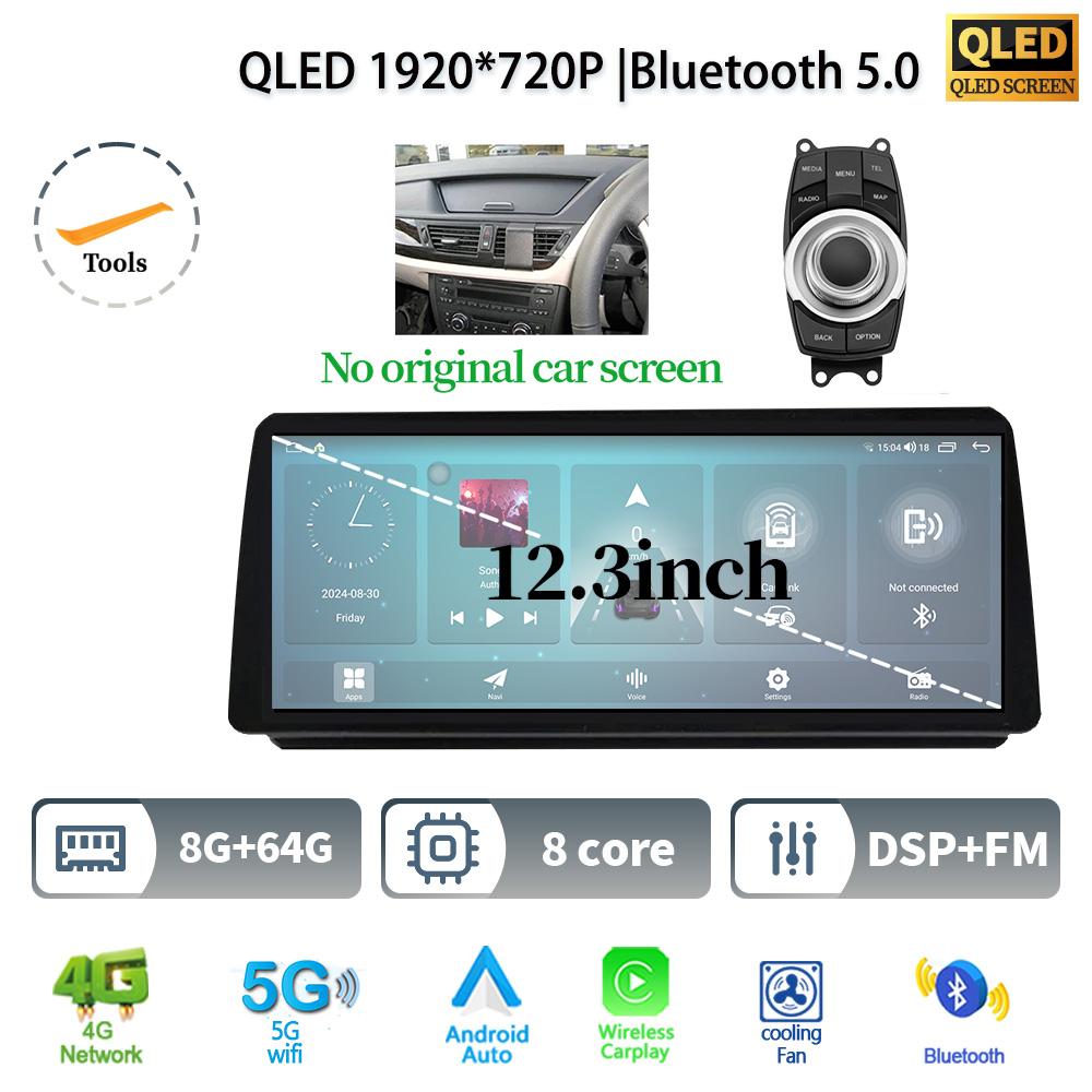 12.3" For BMW 3 Series E90 E91 E92 Android 14 Car Radio Multimedia 4G GPS Navigation Bluetooth Stereo WIFI CarPlay Touch Screen