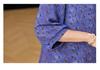 Floral Print Seven-Sleeve Loose Shirt for Stylish Middle-Aged Women