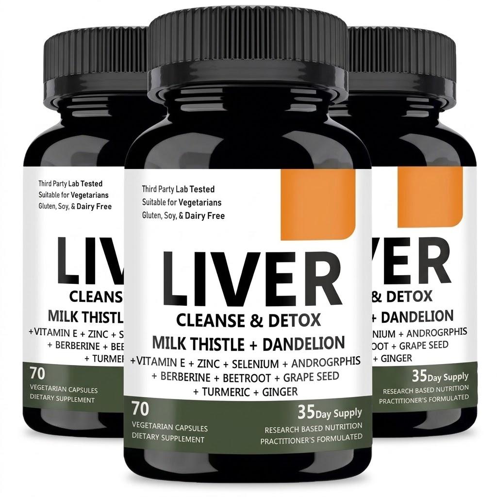 Liver Cleanse & Detox Formula with Milk Thistle & Turmeric – 11 Ingredients