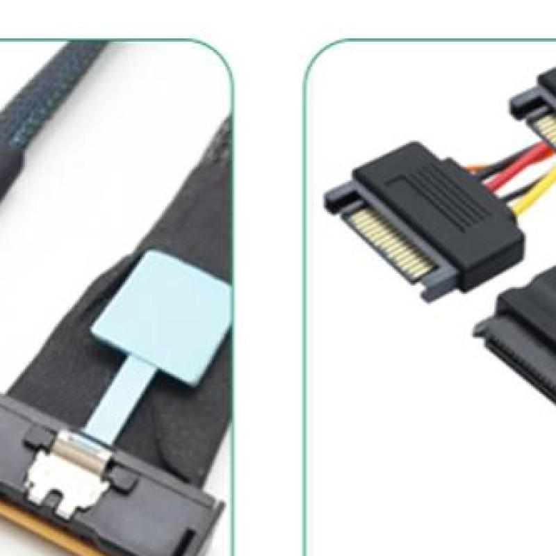 0.5M PCI-E Slimline SAS MCIO 8I To 8X SATA Cable PCI-E5.0 Slimline SAS MCIO 8I To 8*SATA Cord SAS MCIO 8I 74P To 8*SATA 7P Cord China Mainland