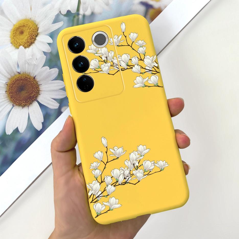 For Vivo V27 Case Vivo V27e V2237 Cute Fashion Painted Cover Soft Silicone Phone Case For Vivo V27 Pro V 27 V27e Back Cover Bags
