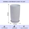 Flower Pot with Plate | 18 Inch | Lightweight Polymers Indoor-Outdoor Pots | Flower Pot Gamla for Home-Office & Garden