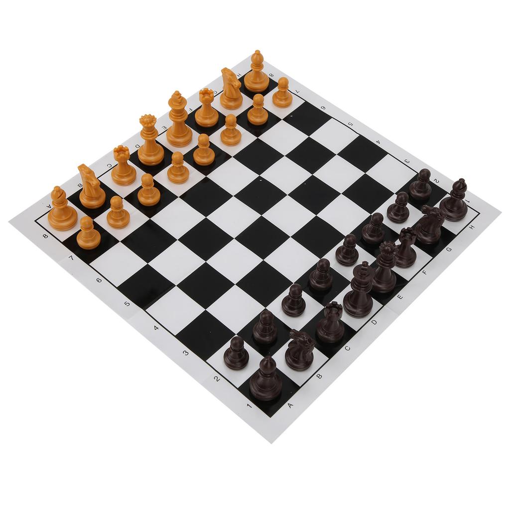 Plastic 2 In 1 International Chess Draughts Set Portable Travel Games Intelligent Toy
