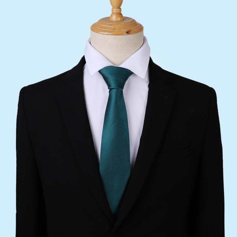 Men's Tie Solid Color Business Dress Polyester Will Tie Gifts To Set Personality Lgo