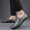 Handgefertigte Klassische Business Falts Sommer Herren Freizeitschuhe Echtes Leder Herren Slipper Slip-On Mokassins Weichsohlige Laufschuhe