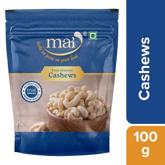 MAI RASOI Premium Whole Cashew Godammbi Kaju, 100 Gram