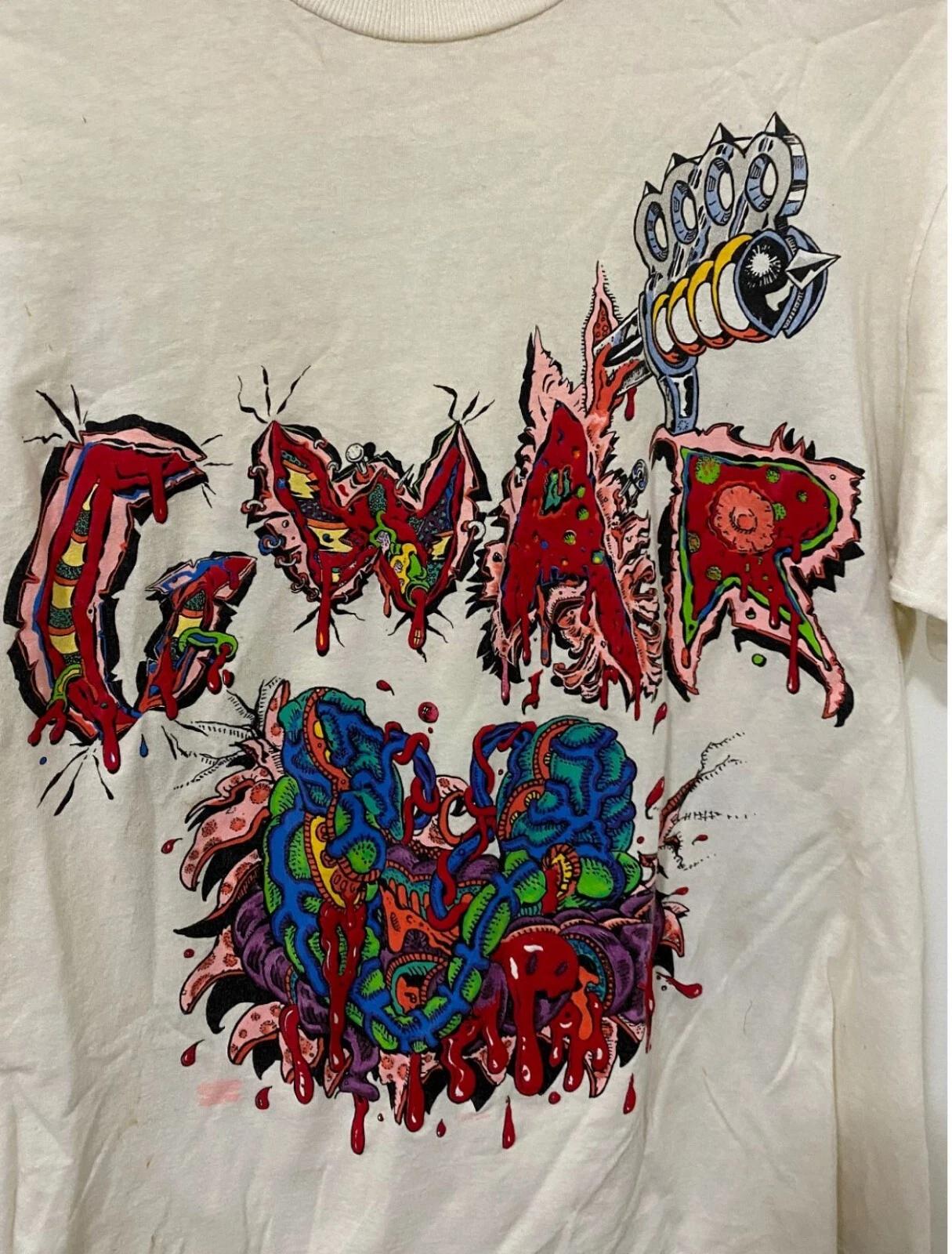 Gwar Band 1992 Short Sleeve Gift For Fan White 100% Cotton T-shirt Mens Tees Top All Size Unisex S