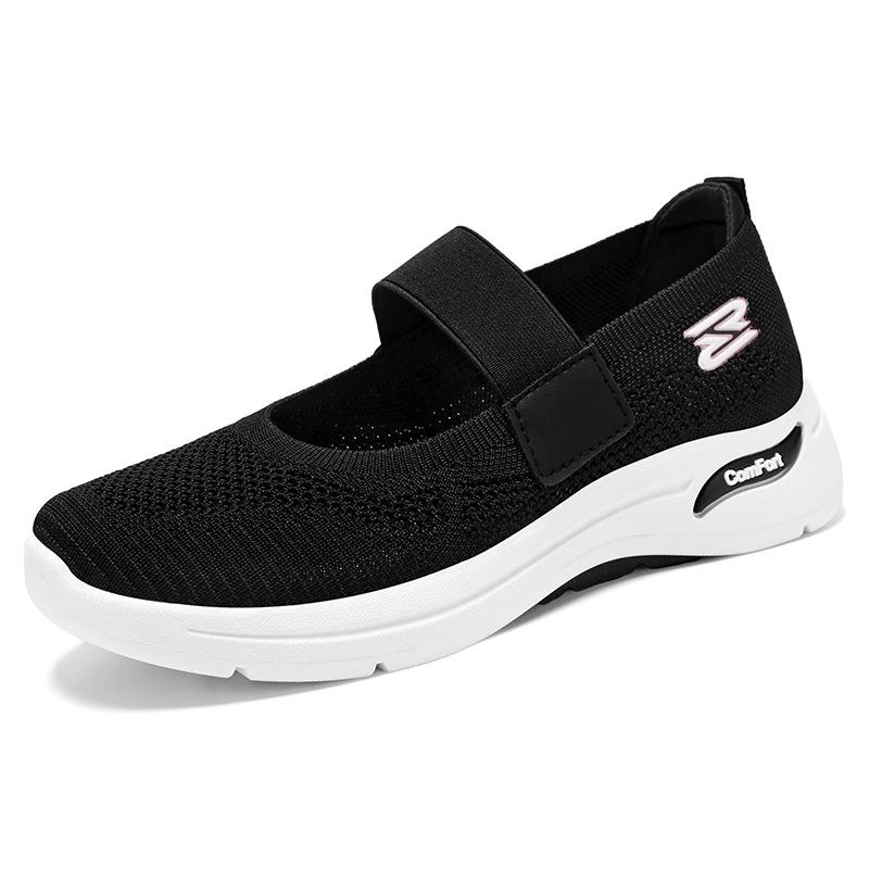 Shoes for Women's Summer Style Light Mouth Women's Shoes Comfortable Velcro Middle-aged Mother's Shoes Soft Sole Walking Shoes