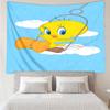 Tweety Print Tapestry, Backdrop, Easy Setup, Ideal for Bedroom, Office & Living Room, with Aesthetic Wall Hanging Decor.