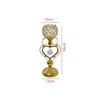 European Iron Crystal Candelabra: Heart-Shaped Metal Ornament for Candlelit Dinners & Home Decor