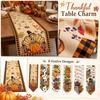 Thanksgiving kalkun bordløber 183x33cm Efterårsblade Mønster Dekorativ dug til ferie Spisestue Køkken Brug