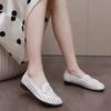 Casual Hollowed-out Women's Shoes Soft-soled Single Shoes, Toe Caps Flat Bottoms New Breathable Crocs