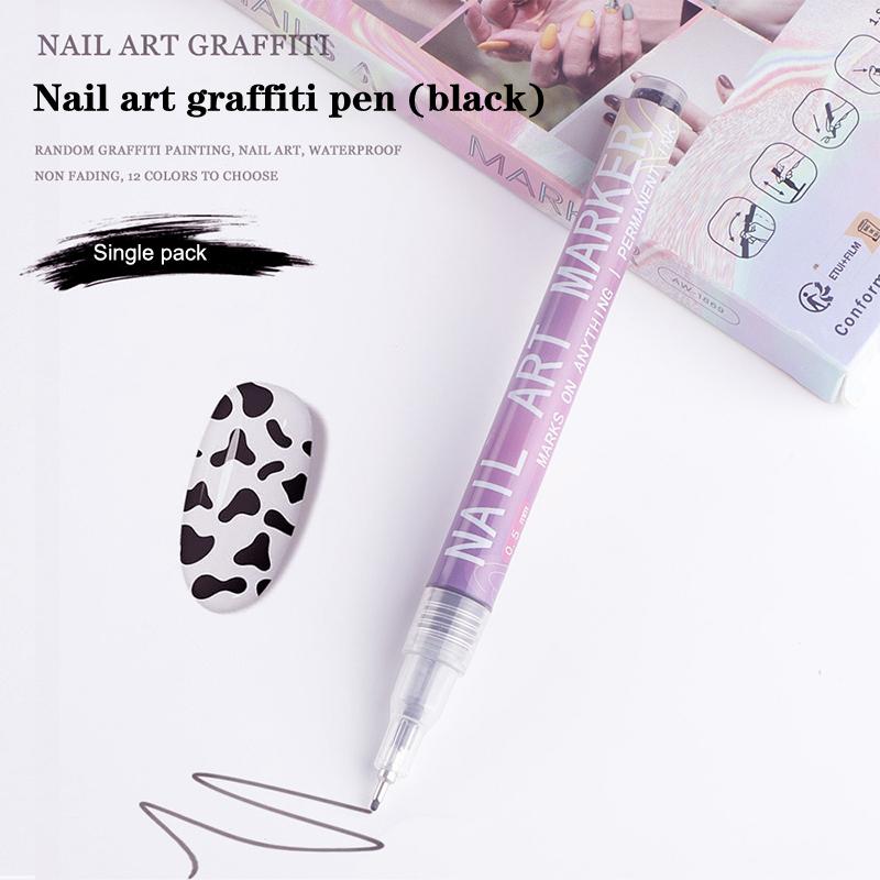 

Nail Art Drawing Graffiti Pen Colorful Waterproof Quick Drying Liner Brush Nail Manicure Decoration Tools