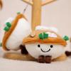 Plush Cartoon Ramen Bowl Toy with Ball Chain Stuffed Lamian Noodles Doll Keychain Pendant Bag Charm Backpack Hanging