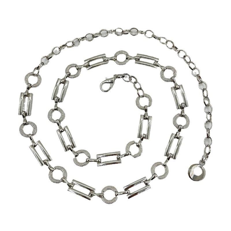 Style Metal Waist Chain Accessory For Women With Simple Shine Design For Casual Wear