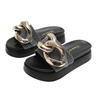 A Distribution of Large Chain Thick-soled Slippers Women's Summer Wear 2025 New Internet Celebrity Versatile Small Size 313233 Increase