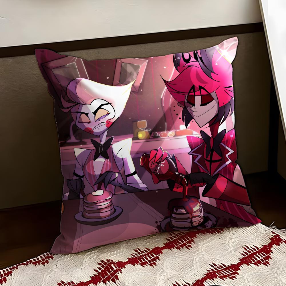 HHazbin HHotel Anime Cushion Cover Reversible Soft Durable Pillow Cover Home Car MultiScene Use for Daily Comfort