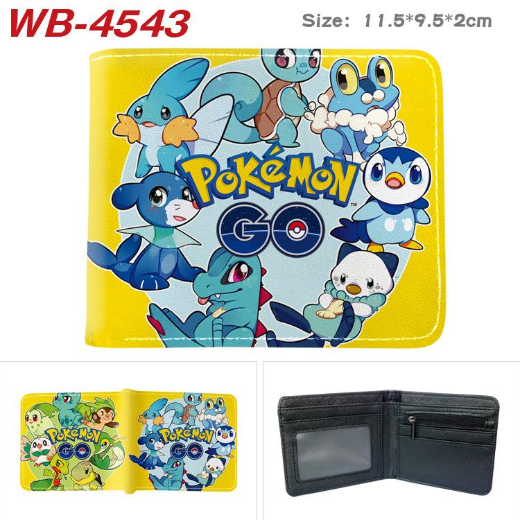 Pokemon Full Color Short Card Holder Coin Purse Bifold Wallet Cute Anime Peripheral Change Pouch