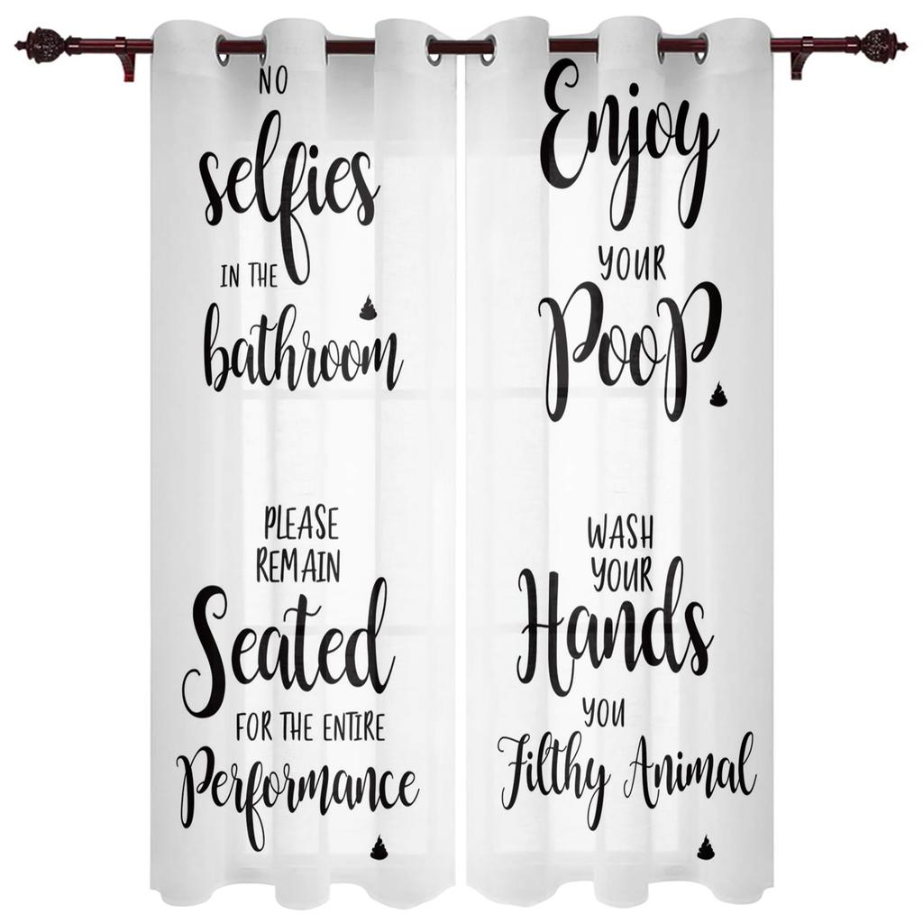 Text Stripes Window Curtains Home Decor Living Room Curtains Kitchen Drapes Panel Curtains for Bedroom