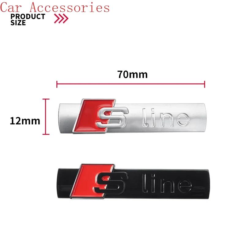 Q1 1Pc S Line Logo Metal Auto Front Grille Badge Sticker Caps For a1 S3 S5 S1 S4 S2 S6 RS3 RS4 RS5 RS6 RS8 B8 B6 TT A2 A3 A4 A5