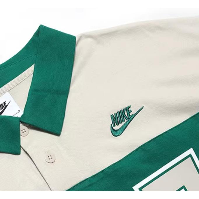 New Nike NSW GCEL Polo Shirt 'Green Grey' FQ9582-365