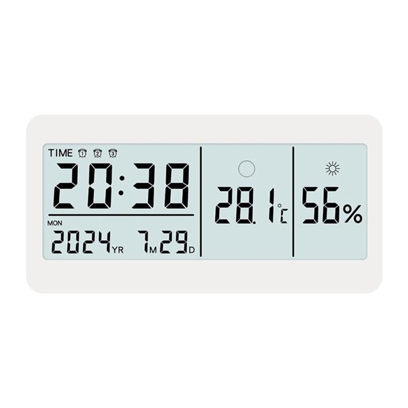 

Simple LED Digital Alarm Clock with Backlight Temperature and Humidities Display Magnetic Clock for Travel and Home Use 1