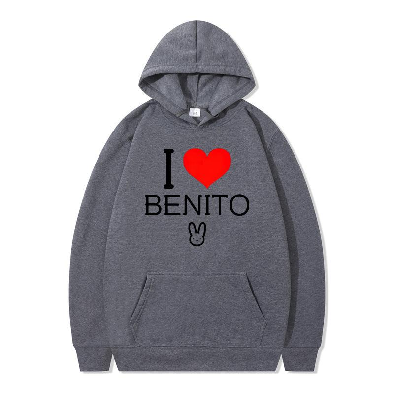 New un verano sin ti bad bunny anime print fashion men's casual hooded sweater
