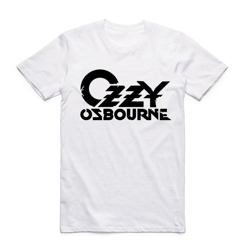 

2019 Fashion Men Print Ozzy Osbourne T-shirt O-Neck Short Sleeves Summer Streetwear Ozzy Punk Rock Band Top Tee Funny T Shirt XL