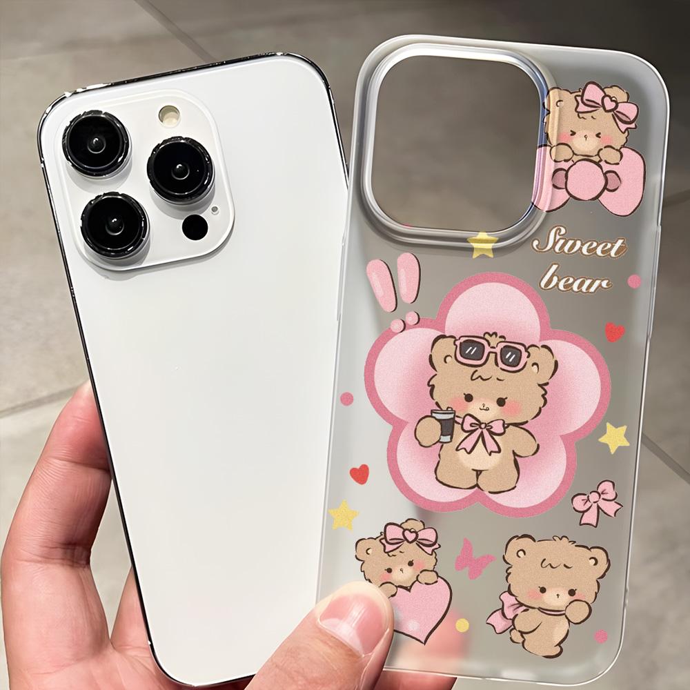 Huse pentru telefoane mobile pentru iPhone 11 13 15 Pro Max 12 14 Pro Max Husă iPhone 16 15 Plus 13 Pro 12 Textura mată Flori desenate pictate