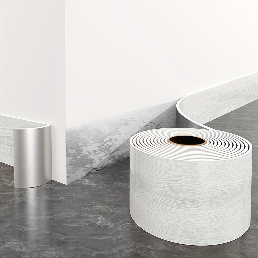 Marble Peel & Stick Baseboard Trim, 196.8"x3.95" Waterproof Self-Adhesive Wall Border, Removable PET Vinyl Sticker for Home Decor