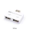 White External Splitter 2 Port USB Splitter USB Charger Hub Micro USB Power Port Multi-port Adapter