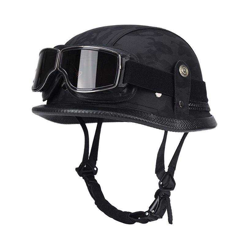Vintage Helmet Half Helmet Electric Vehicle Locomotive Safety Helmet Locomotive Helmet Helmet