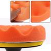 Jeu de 6 tampons de polissage de 4 pouces avec adaptateur pour perceuse M10 pour polissage de voiture, cirage, tampons de polissage Orange Blanc Laine Mousse