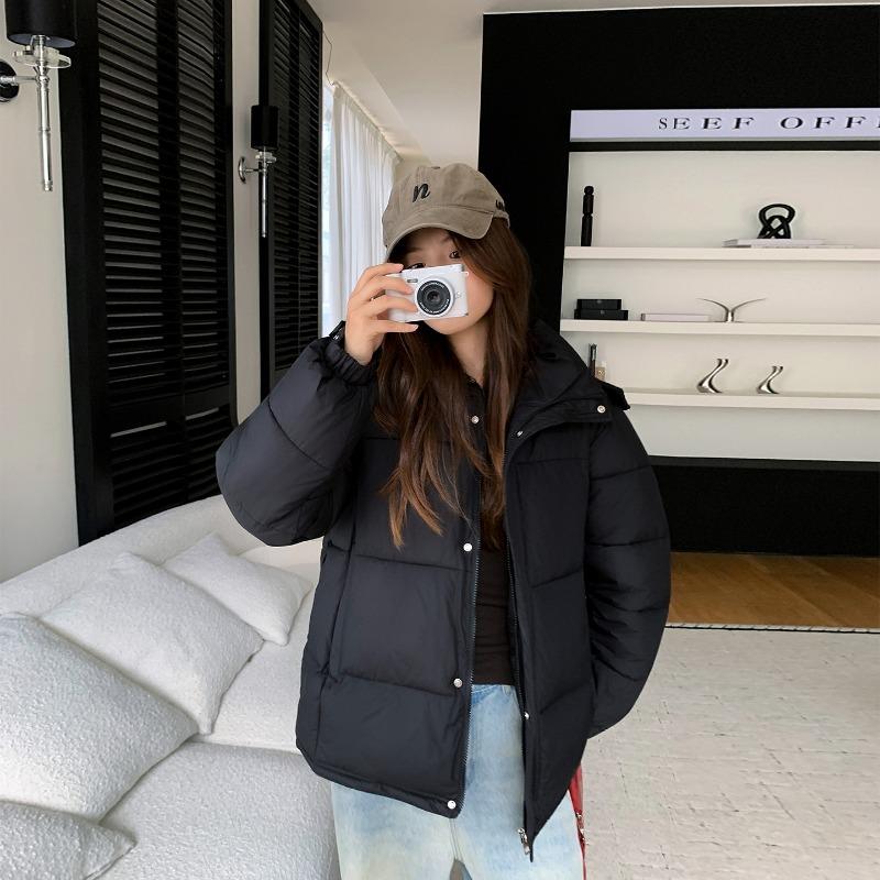 

Sports simple cotton-padded clothes women s short models new cotton-padded clothes bread clothes loose cotton-padded jackets winter jacket tide M чёрный