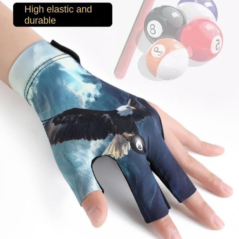 Elastischer Billardhandschuh Linke Hand Snooker Billardhandschuh Drei-Finger-Handschuh Fitnesszubehör