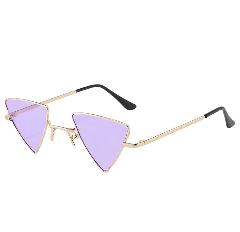 New Vintage Triangle Women Sun Glasses Personality Frame Resin Lens Travel Eyewear Women's Entertainment And Leisure UV Glasses