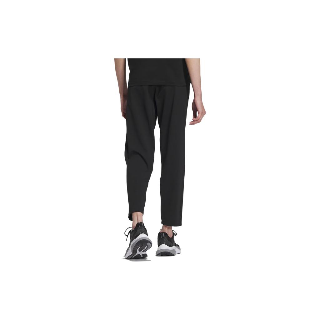 adidas Plain Straight-Leg Casual Pants Men Bottoms Black IS4955
