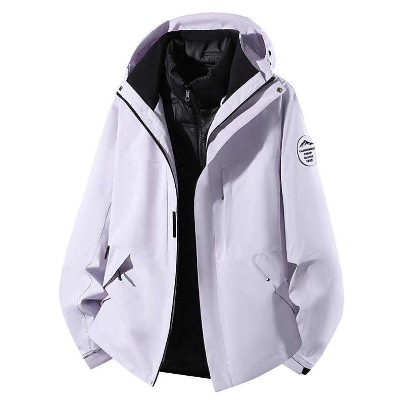 Unisex 3-in-1 Cotton Jacket Set: Windproof, Multi-Functional Climbing & Skiing Gear