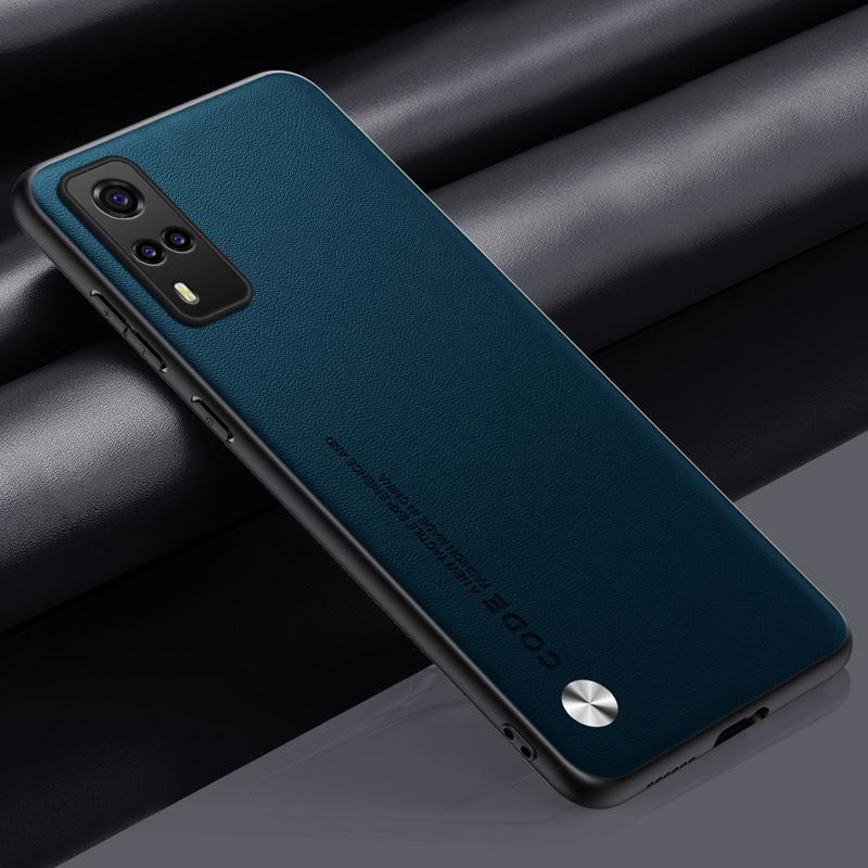 Luxury PU Leather Case For Vivo Y53S 4G Back Cover Matte Silicone Shockproof Full Protection Phone Case For Vivo Y31 Y51 2020