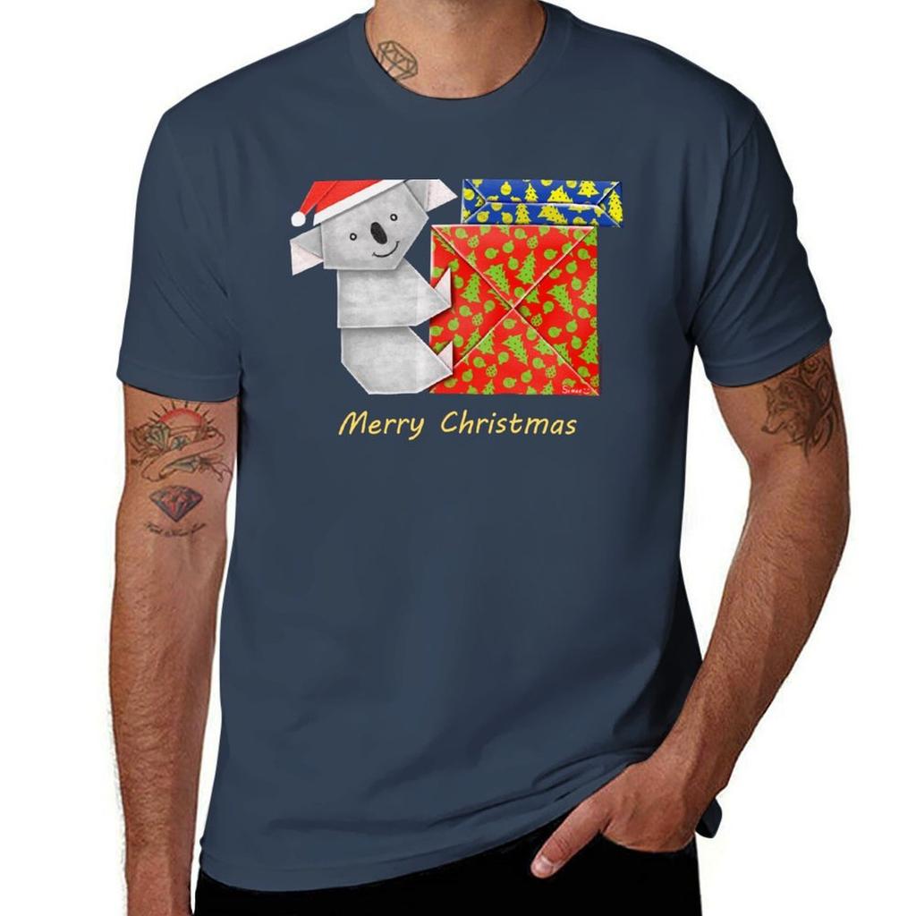 Koala Origami and Its Mystery Christmas Gift Boxes T-Shirt Men T Shirt Cotton 100% Cotton T Shirts Man 100% T-Shirt
