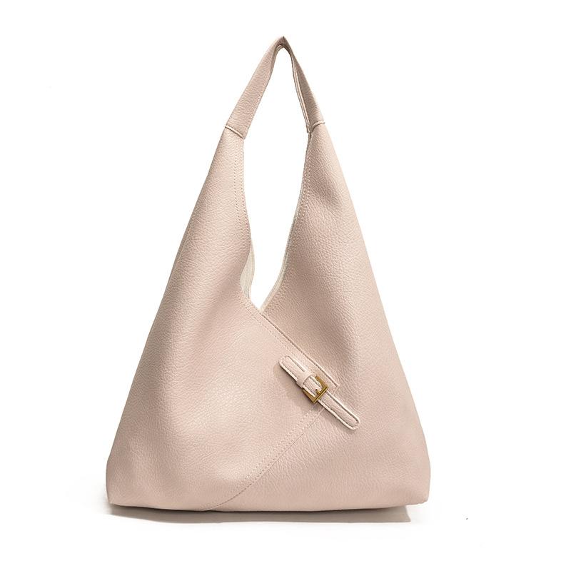 Einfarbige Achseltasche Damen Wintermode Tragetasche Ins Trend Einfach Retro Große Kapazität Einzelne Schulter PU-Tasche