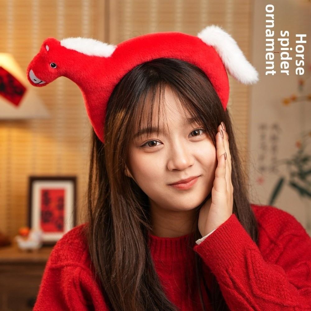 Soft Horse Hair Hoop Sweet Pony Doll Headpiece Creative Mascot Plush Headband  Role Play