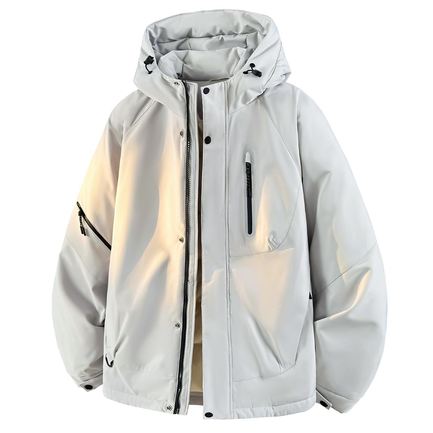 

2025 Unisex Winter Cold-Proof Hooded Down Jacket - Thick, Trendy Outerwear M