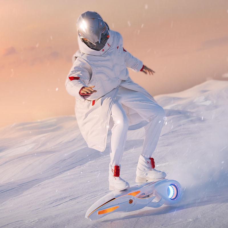 Anta X Chenpeng Logo Casual Hooded Zipper Mid-Length Down Jacket Men Outerwear Basic-Black 152418904-1