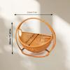 Cat Hammock with Bracket Indoor Hanging Pet Beds for Cats and Small Pets Weight Bearing 6.61 Pounds (3 Kilograms) Rattan Design