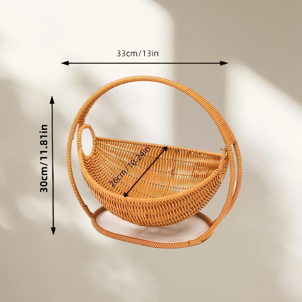 Cat Hammock with Bracket Indoor Hanging Pet Beds for Cats and Small Pets Weight Bearing 6.61 Pounds (3 Kilograms) Rattan Design