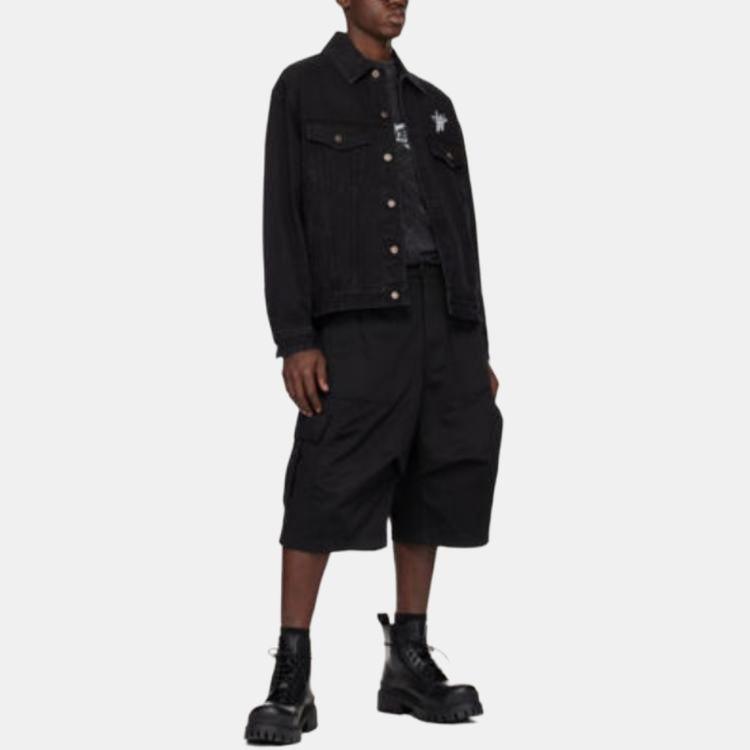 WE11DONE SS24 Denim Jacket Unisex Black WD-DJ1-24-372-U-BK