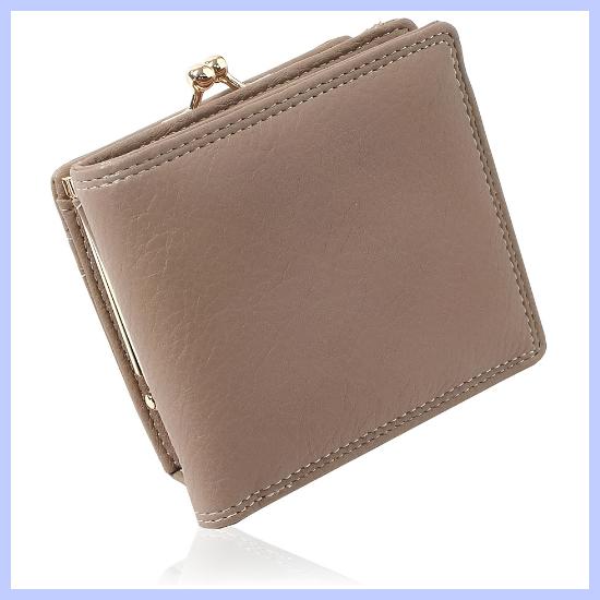 JOKnet Women's Compact Bi-fold Coin Purse, Mocha F