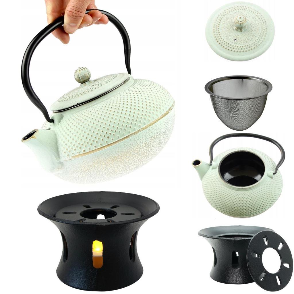 1.5L CAST IRON KETTLE TEMPERATURE WARMER + TEA INFuser